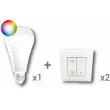Kit ampoule connectée : 1 ampoule UBIFL010 + 2 inter VITB1002RGBW
