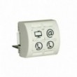 Plastron format 45x45 - 4 sorties : TV-Ethernet-téléphones RJ45 et RJ11