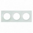 Plaque de finition blanche 3 postes Odace Styl