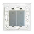 Interrupteur Plana double I/O - silver - sans plaque